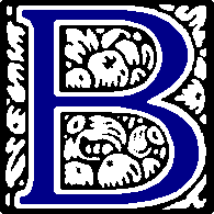 Belichtetes blaues B Zeichen