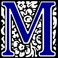 lettrine M bleue