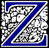 Belichtetes blaues Z Zeichen